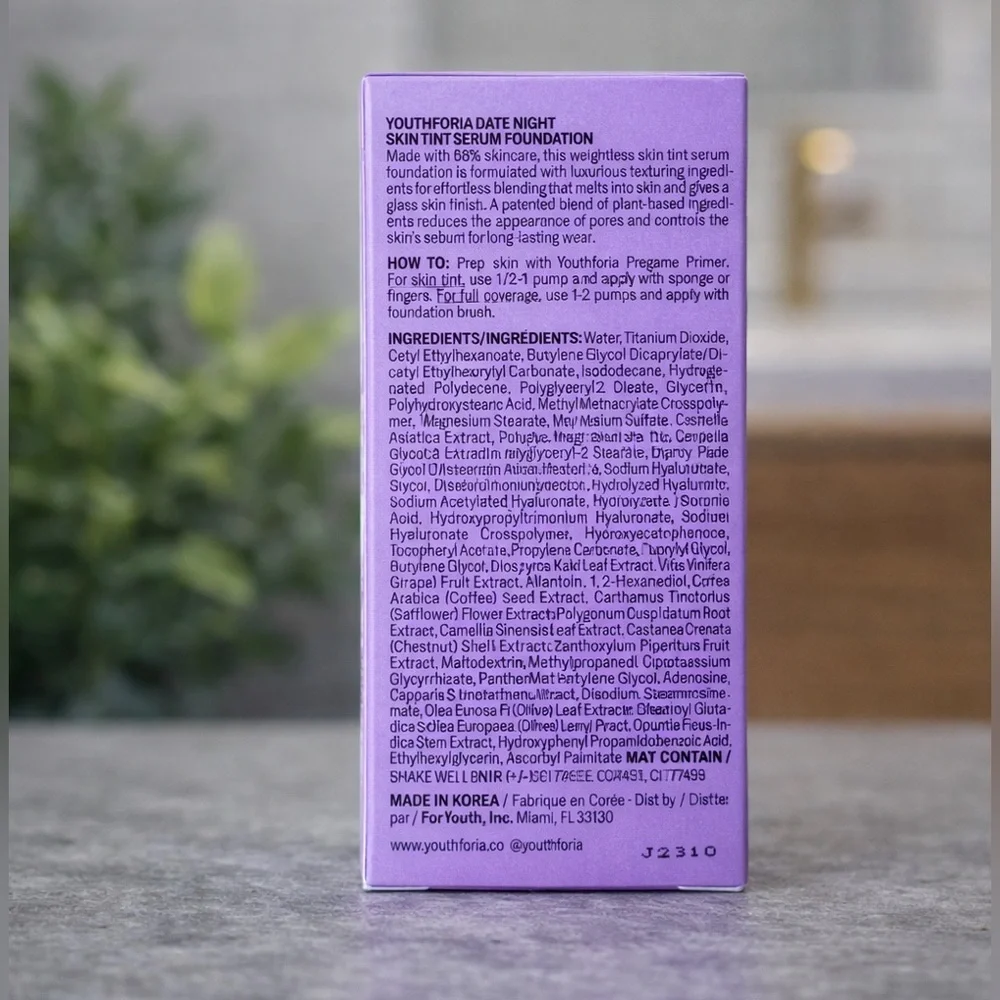 Youth Foria types flawless coverage