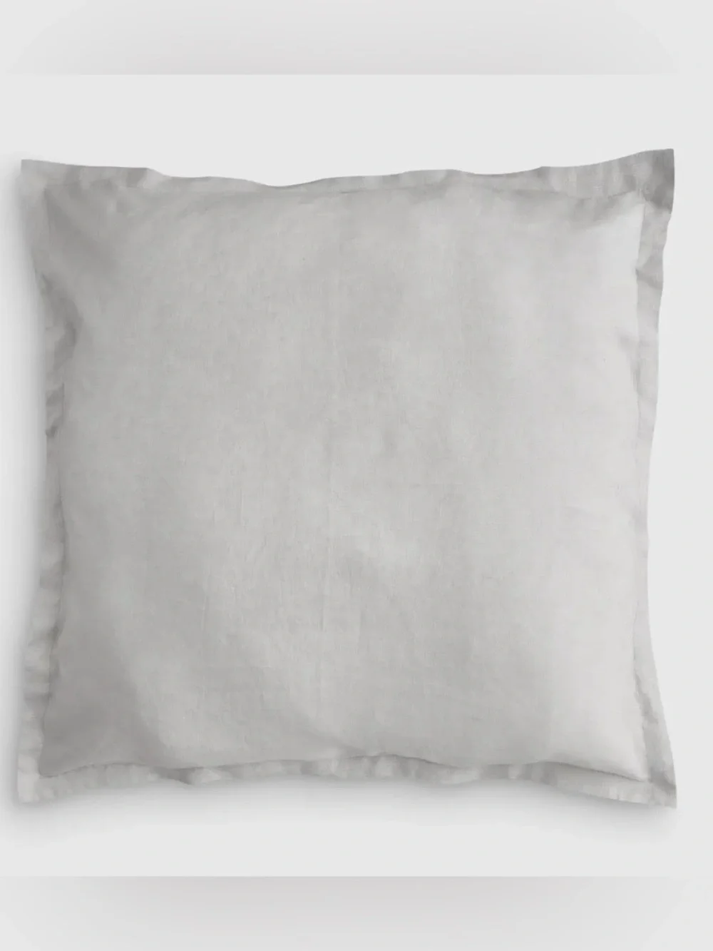 NWOT Quince European Linen Euro Sham, 26 X 26 (Light Gray)