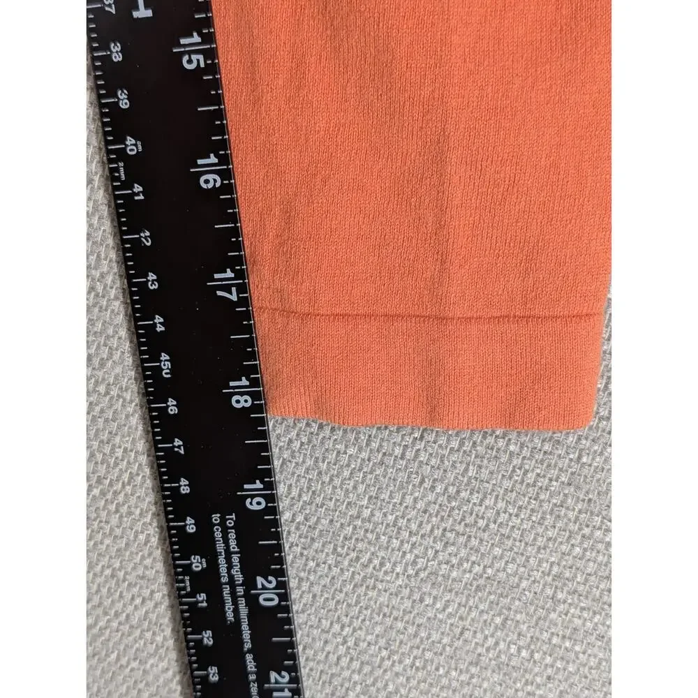 Banana Republic VNeck Sweater Size Medium Orange Cashmere Cotton Silk Blend