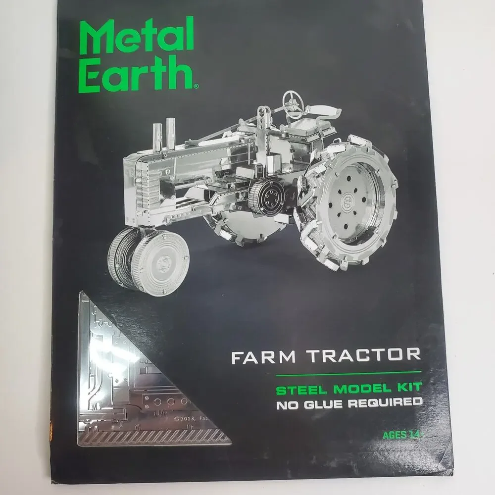 Metal earth model 3d cut steel model the farm tractor gift