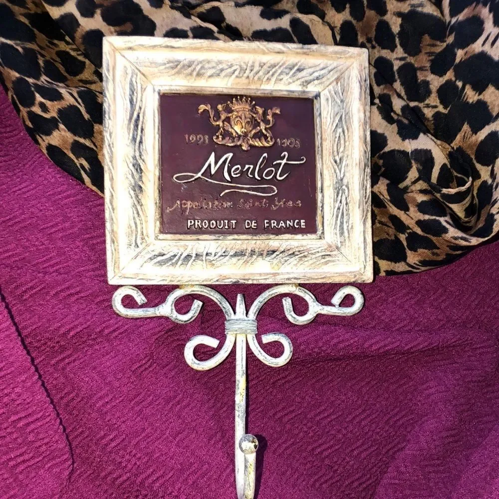Kirklands Shabby Chic Merlot Hanger