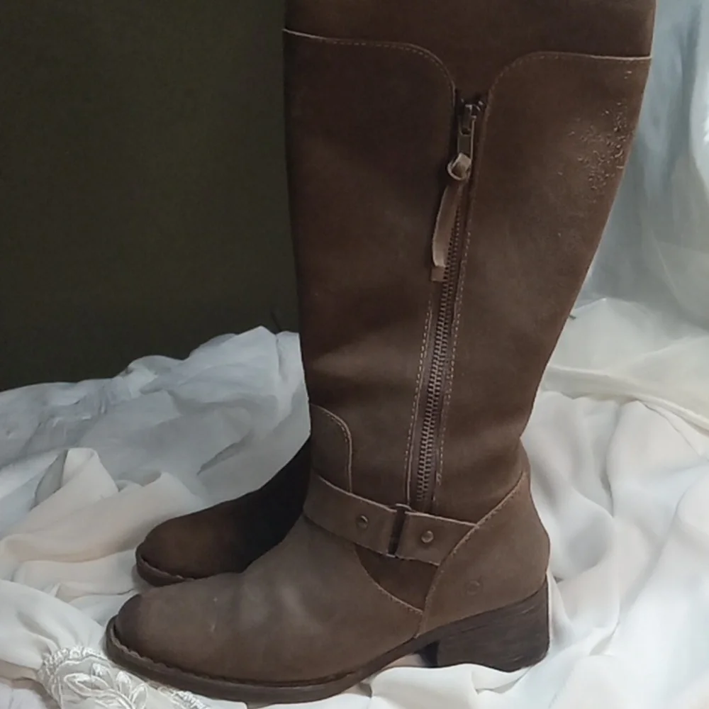 Born Brown Suede Over-the-Knee Boots