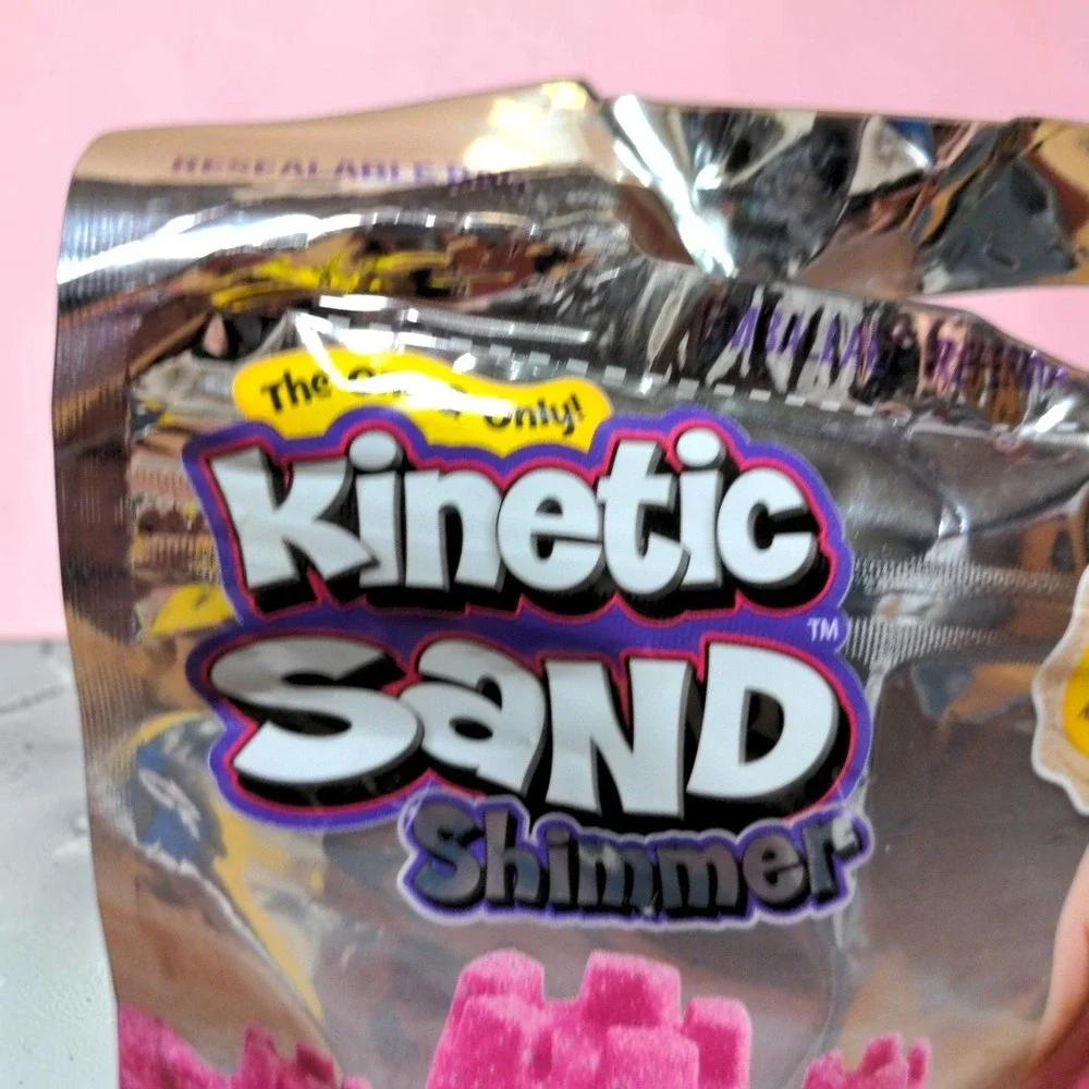Kinetic Sand Shimmer Crystal Pink 2lb Resealable Bag Sparkle Play Sand NEW