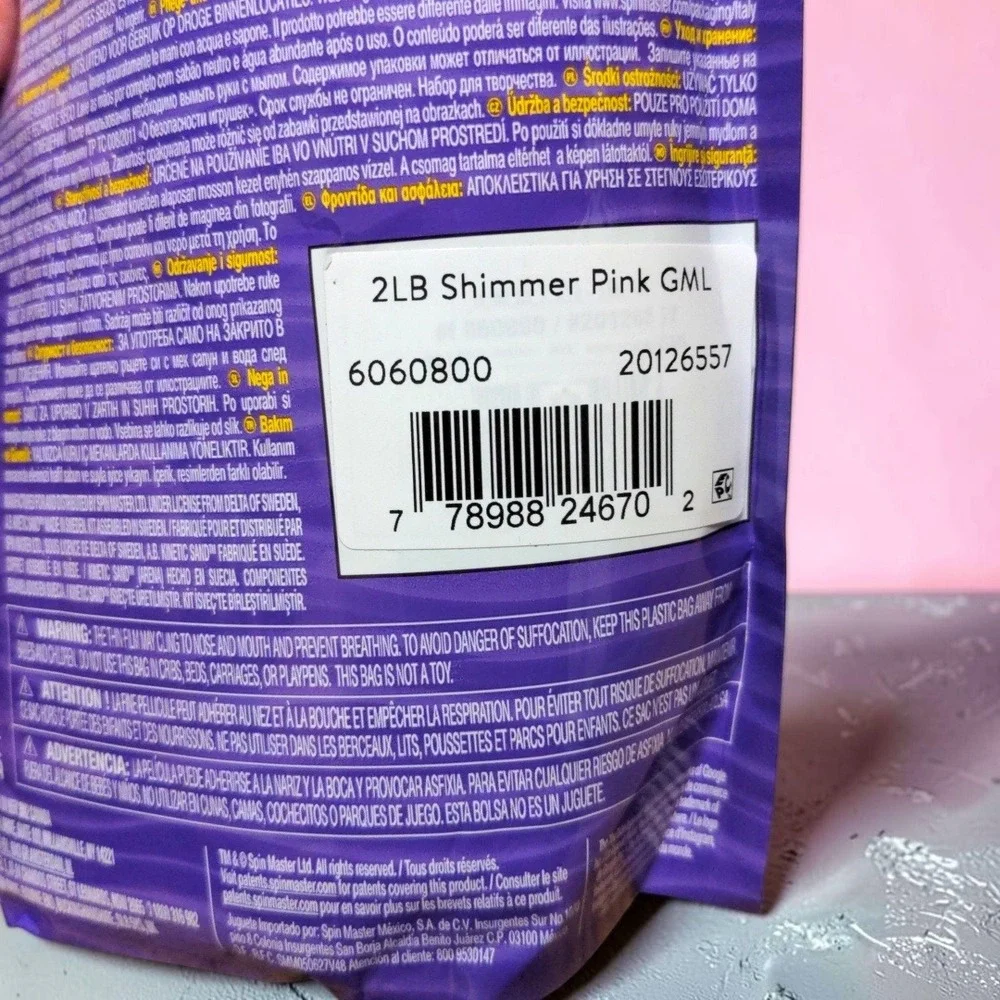 Kinetic Sand Shimmer Crystal Pink 2lb Resealable Bag Sparkle Play Sand NEW