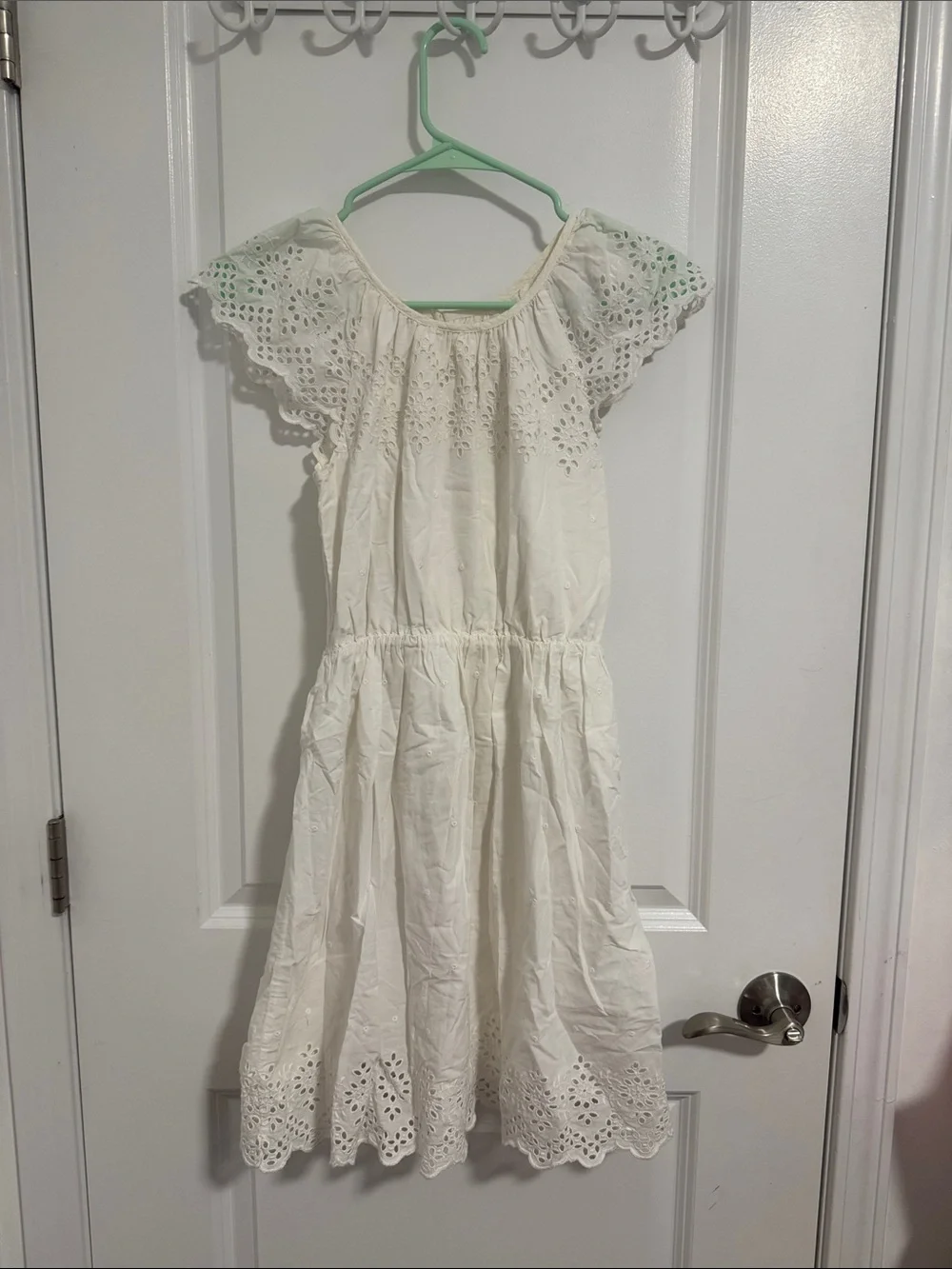 GAP White Eyelet Cotton Dress for Girls
