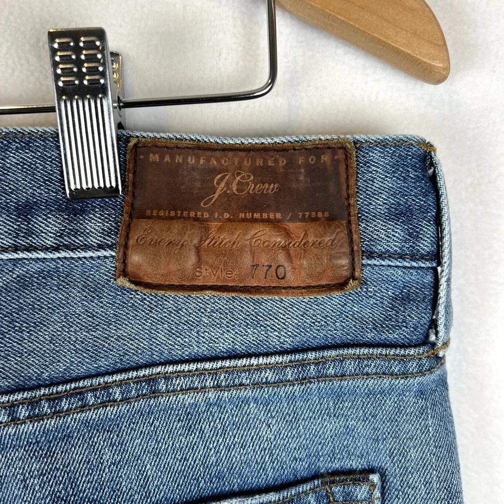 J‎ Crew 770 Jean Men 34x30 Straight Fit Dark Wash Blue Classic Denim J.Crew