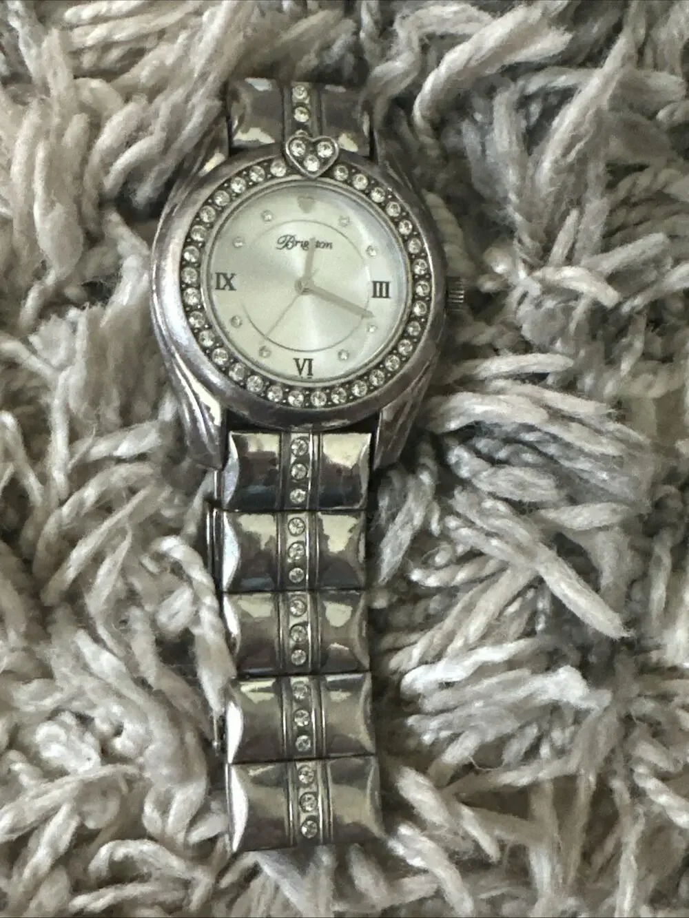 Brighton Dana Point Womens Watch 35mm Crystal Bezel Faux Tortoise Parts Only