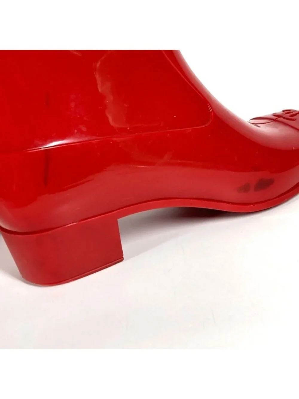 Chanel Rain Shoes Camellia CC Logo Rubber