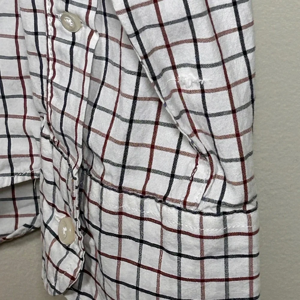 J‎ Crew Slim Fit Organic Cotton Stretch Button Down Shirt Mens Medium Checkered