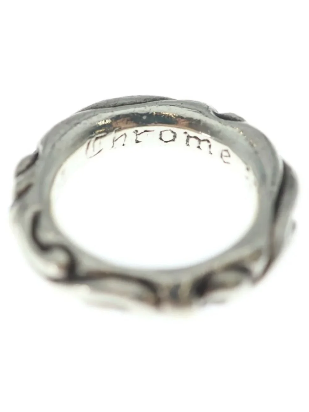 Chrome Hearts Scrl Band Scroll Ring Silver