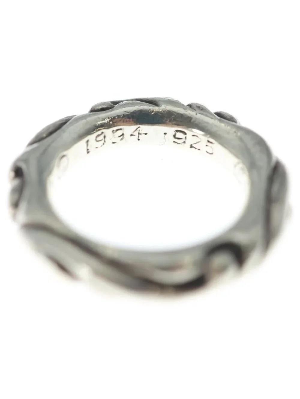 Chrome Hearts Scrl Band Scroll Ring Silver