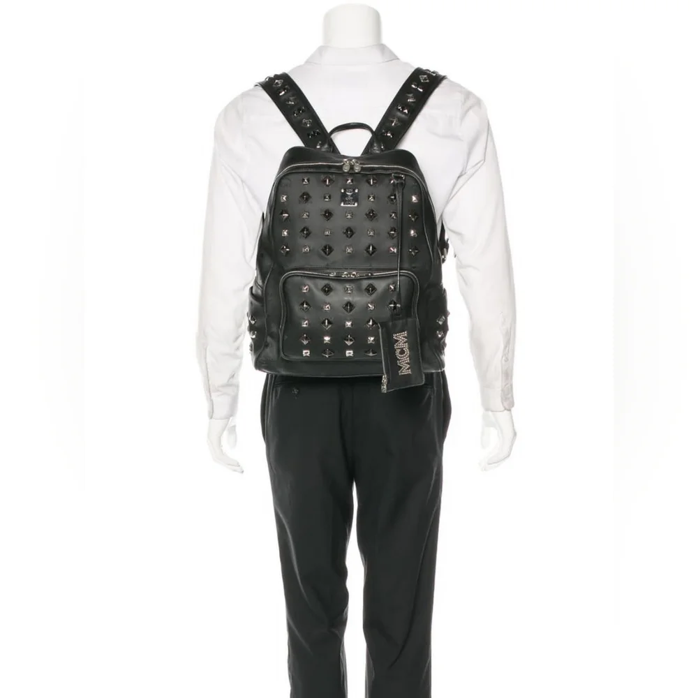 MCM Honshu Tantris Studded Backpack Black