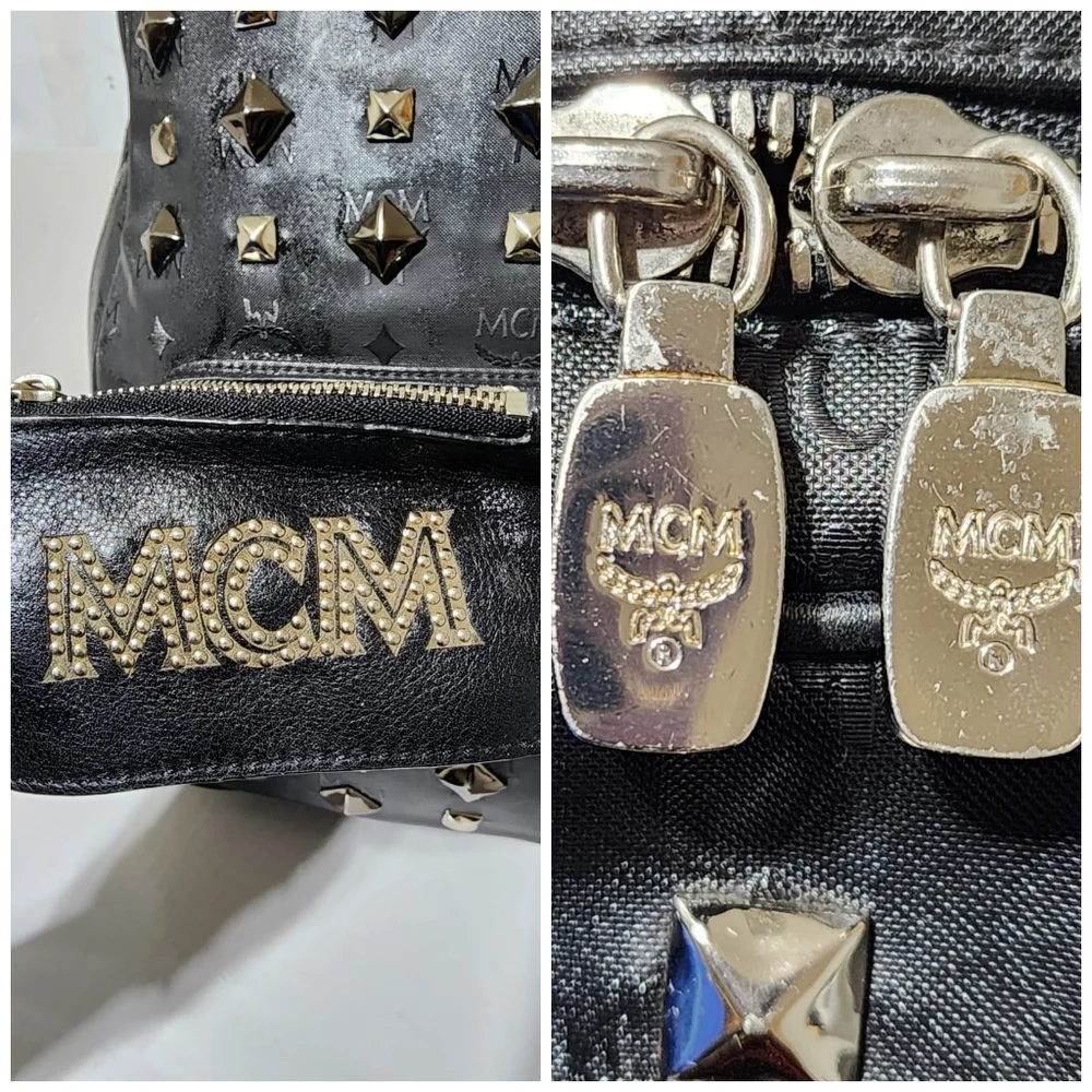 MCM Honshu Tantris Studded Backpack Black