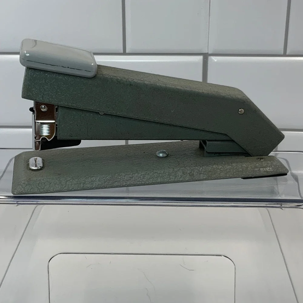 Vintage Bostitch B5 Heavy Duty Metal Stapler Grey 7 Inch