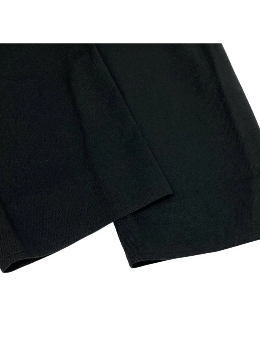 Chanel CC Logo Embroidery Black Denim Pants 36