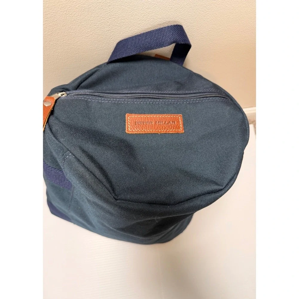 Peter Millar Barstool Classic 2022 Duffle Bag‎ Navy Canvas Leather Trim