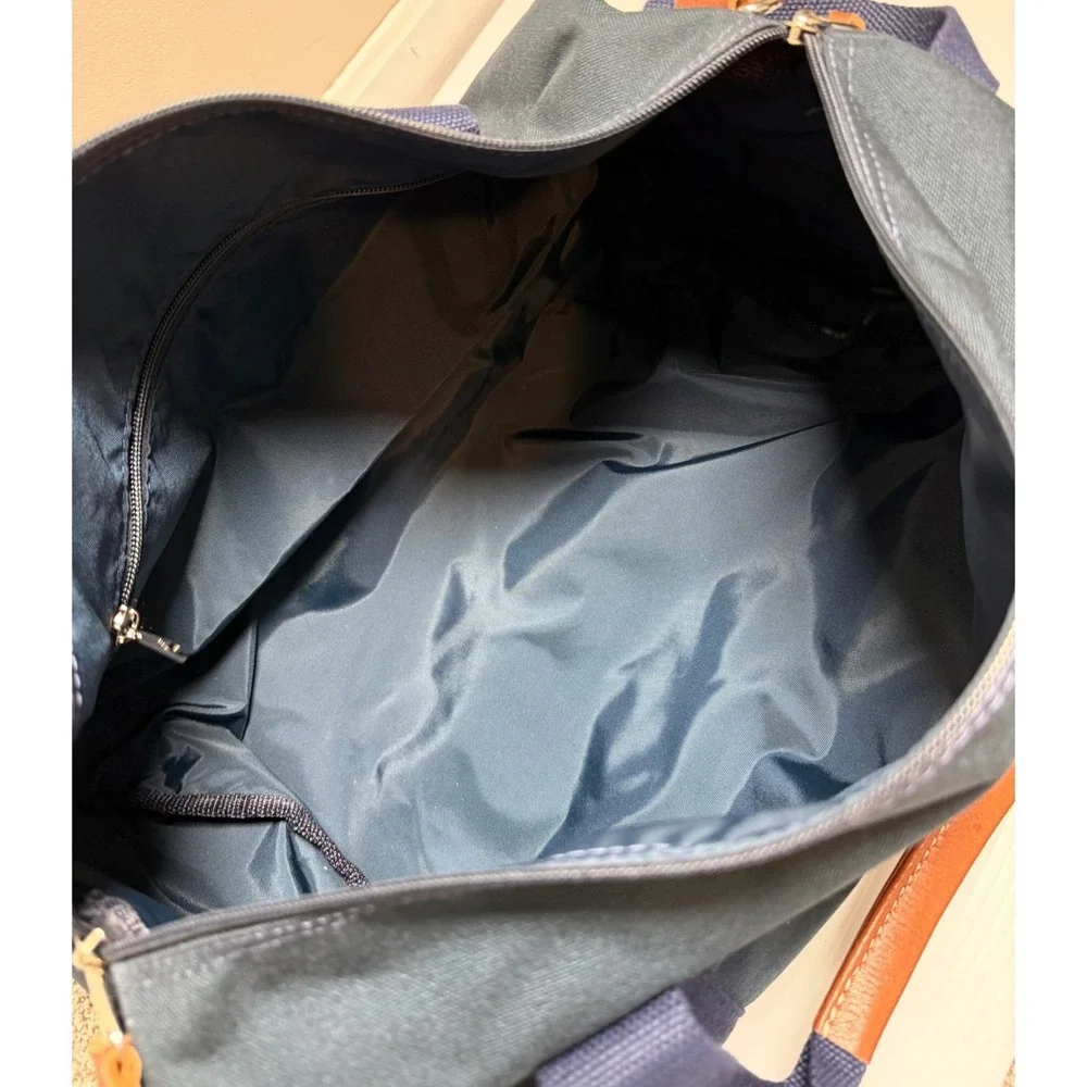 Peter Millar Barstool Classic 2022 Duffle Bag‎ Navy Canvas Leather Trim