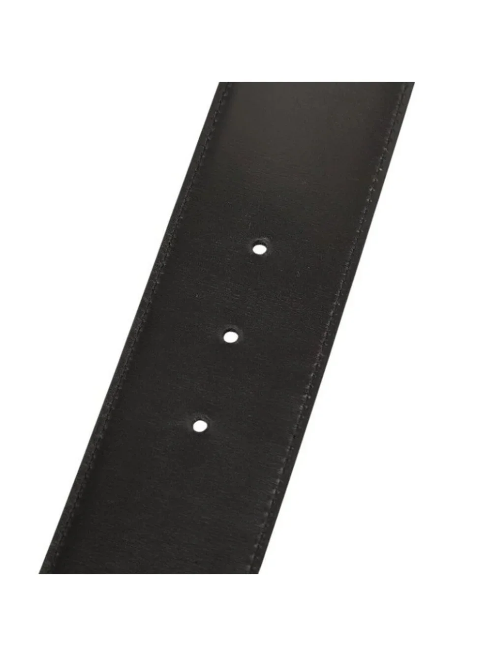 Cartier Panthere Round Buckle Belt Black Gold Leather