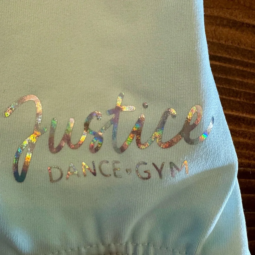 Justice Aqua Blue Girls‎ Leotard Dance/Gym Bodysuit Size 7/8