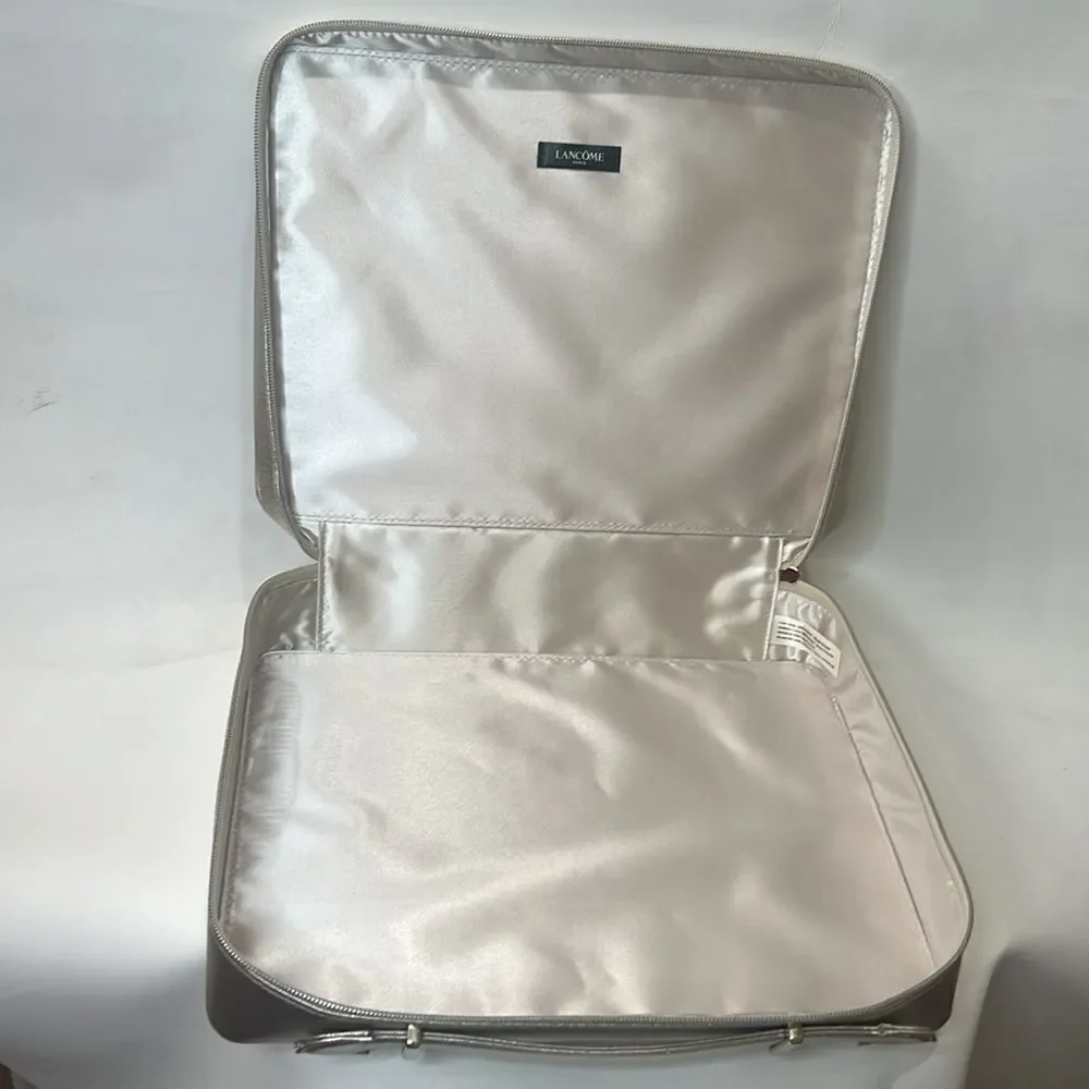 Lancôme Paris Gold Makeup Carrying Case Zippered With Handle Lined No Product