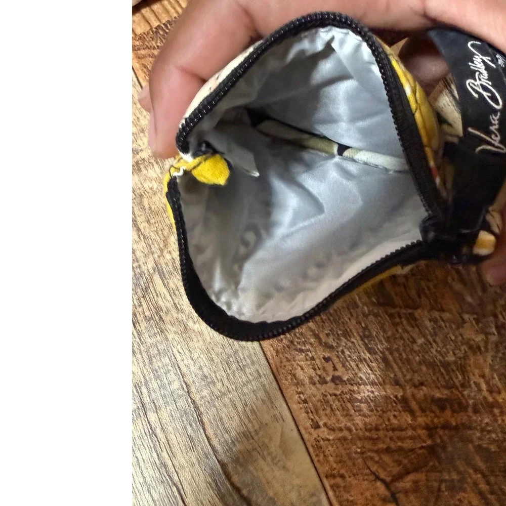 Vera Bradley Tech Case & Coin Purse Set – Yellow/Black‎ Floral – Quilted Cotton