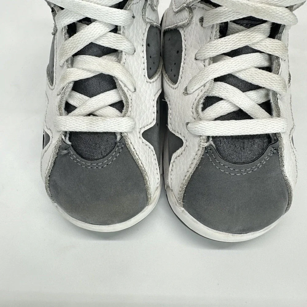 Nike Air Jordan VII 7 Baby Toddler Size 6C Gray White Lace Up‎ DJ2776-100