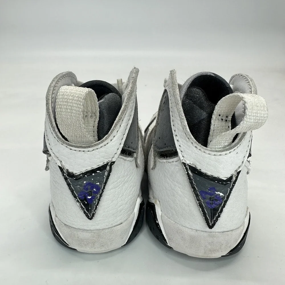 Nike Air Jordan VII 7 Baby Toddler Size 6C Gray White Lace Up‎ DJ2776-100