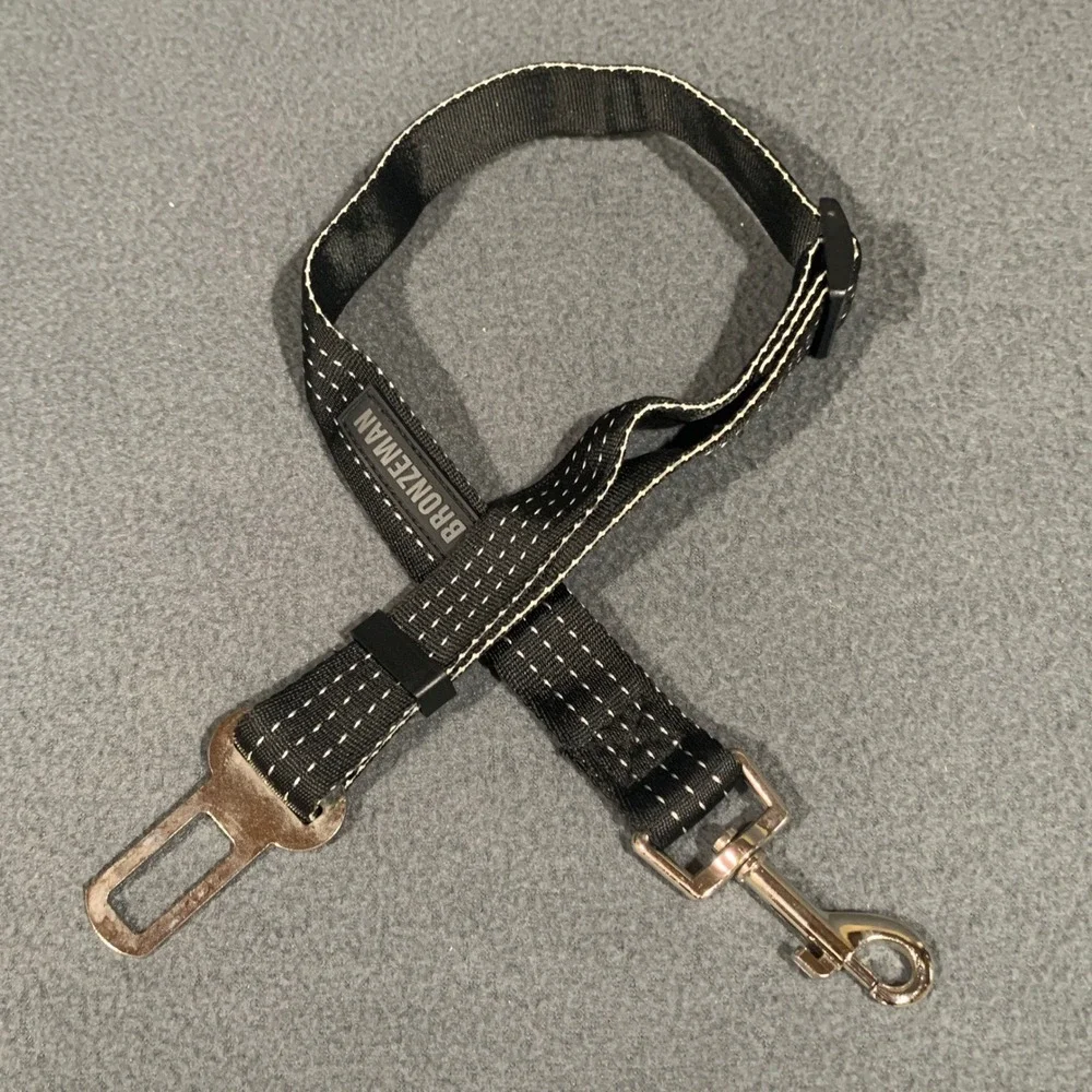 Bronzeman Dog Pet Car Seat Belt Safety Lead Vehicle Restraint Black‎ Reflective