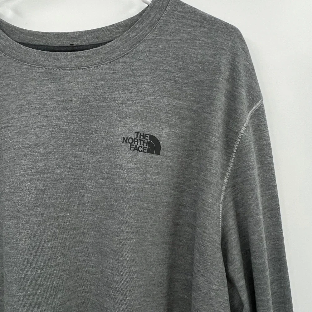The‎ North Face XXL Long Sleeve Shirt Mens Grey FlashDry Heathered Activewear