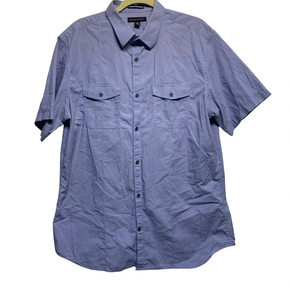 Banana Republic Button Down Shirt XL Tall Micro-Stripe Preppy Classic Casual