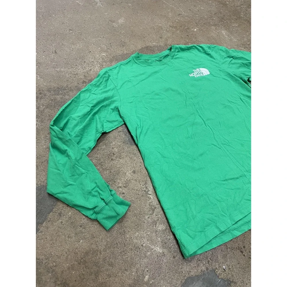 The North Face Long Sleeve Shirt Mens Medium Green‎ Yosemite Half Dome Graphic