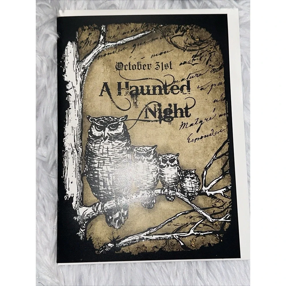 Halloween Card Lot‎ of 3 Handmade Postcard Blank Inside Gothic Happy Greeting