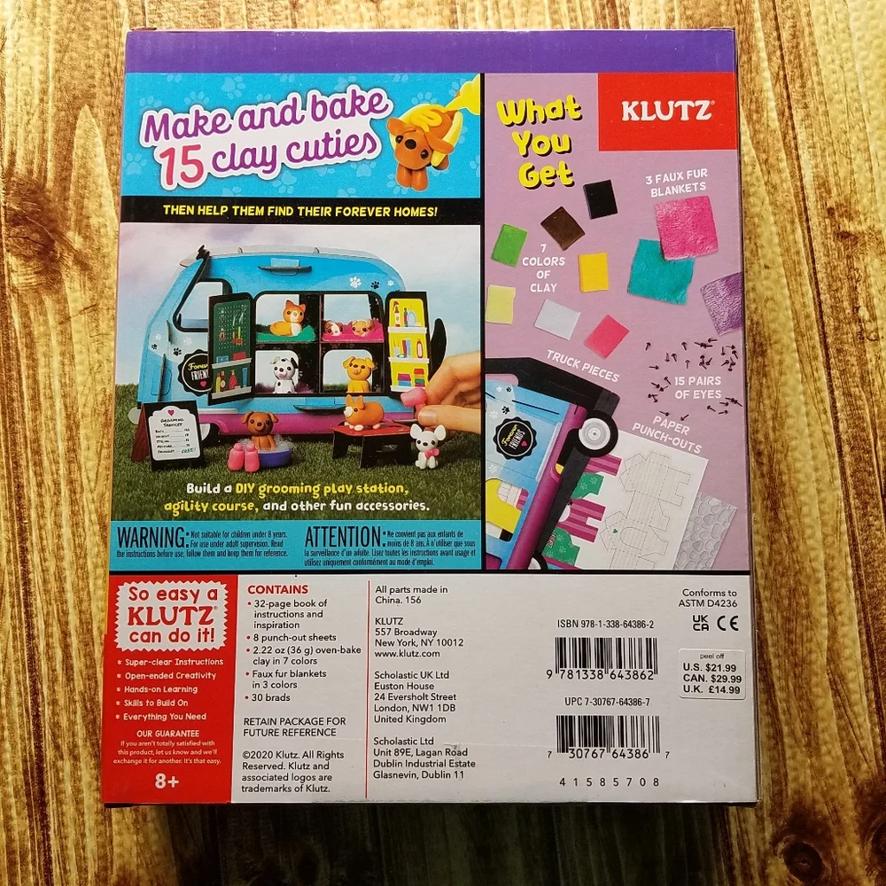 Klutz Mini Clay World Pet Adoption Truck - Activity Crafts Ages 8-12 Cat Dog