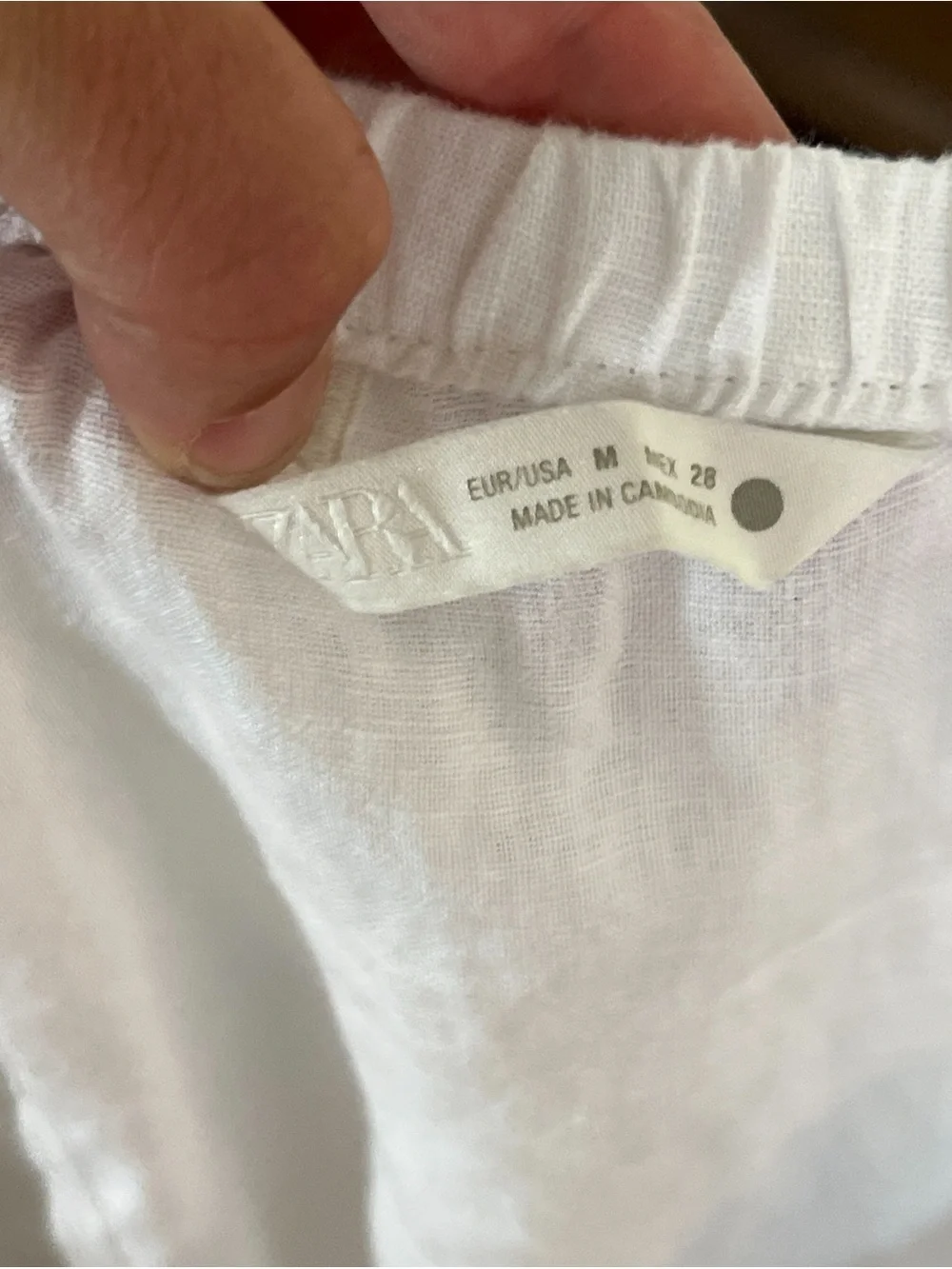 Zara 100% linen