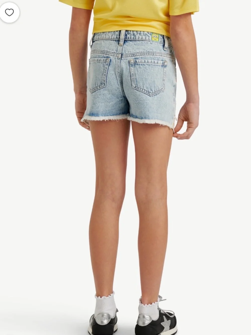 SpongeBob justice Girls Sequin Light Wash Denim Shorts Size 12 NWT