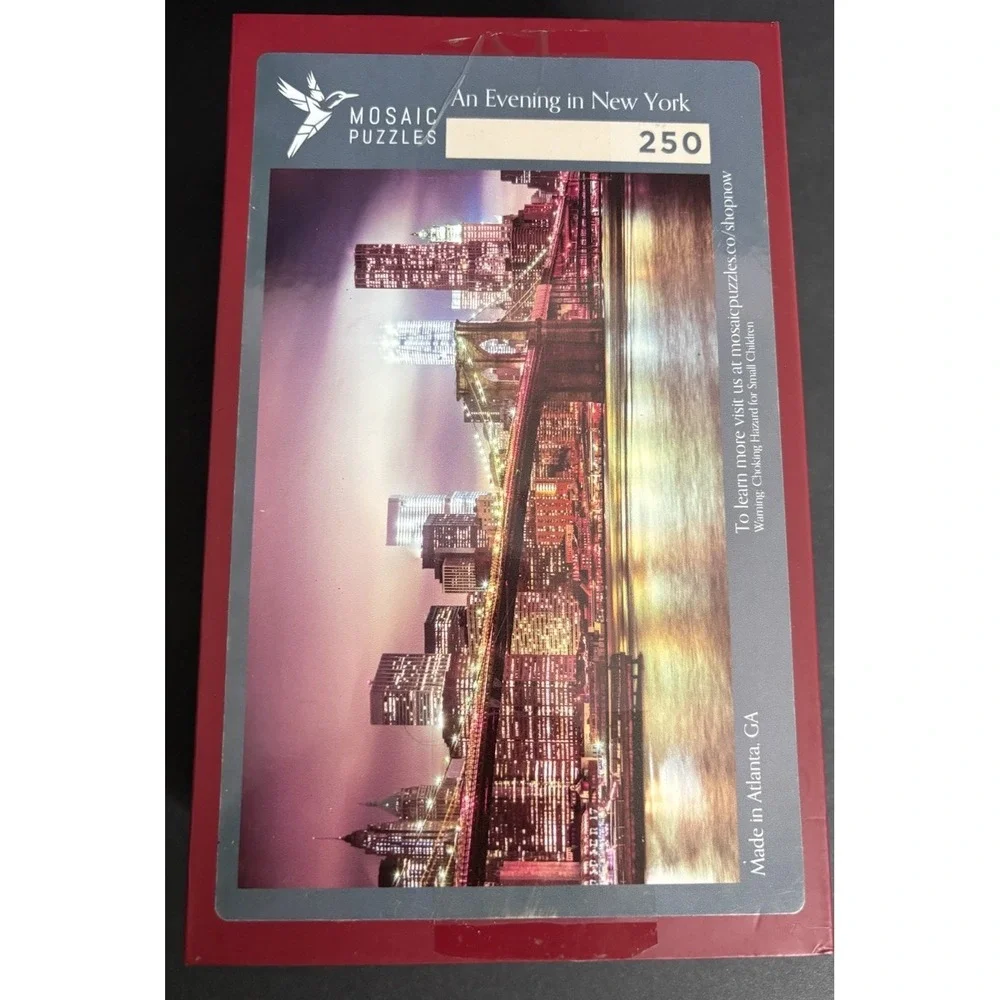 Mosaic Puzzles An Evening in New York 250 Pieces Wooden Whimsy Pieces NYC