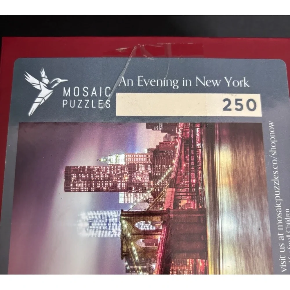 Mosaic Puzzles An Evening in New York 250 Pieces Wooden Whimsy Pieces NYC