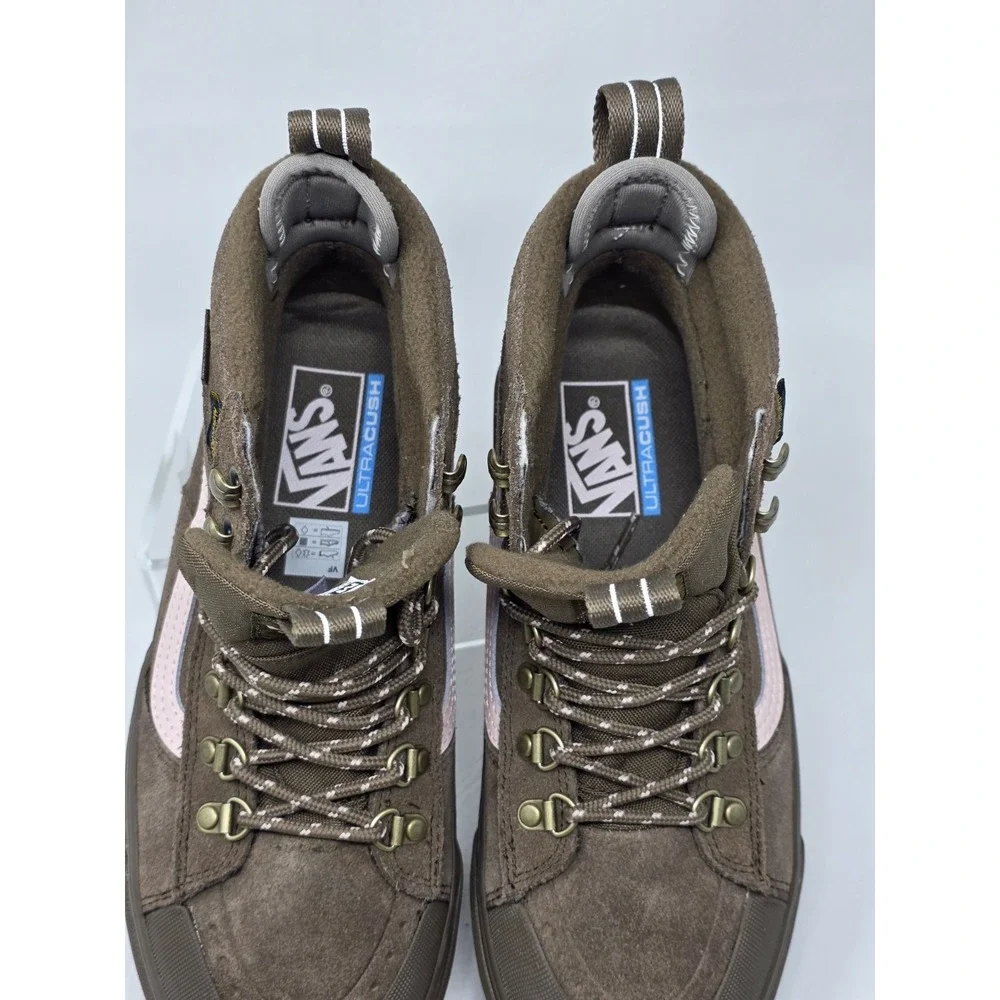 Vans MTE Sk8-Hi Waterproof Teak Brown Pink Boots Cold Weather Wmns 6.5 Men 5 New