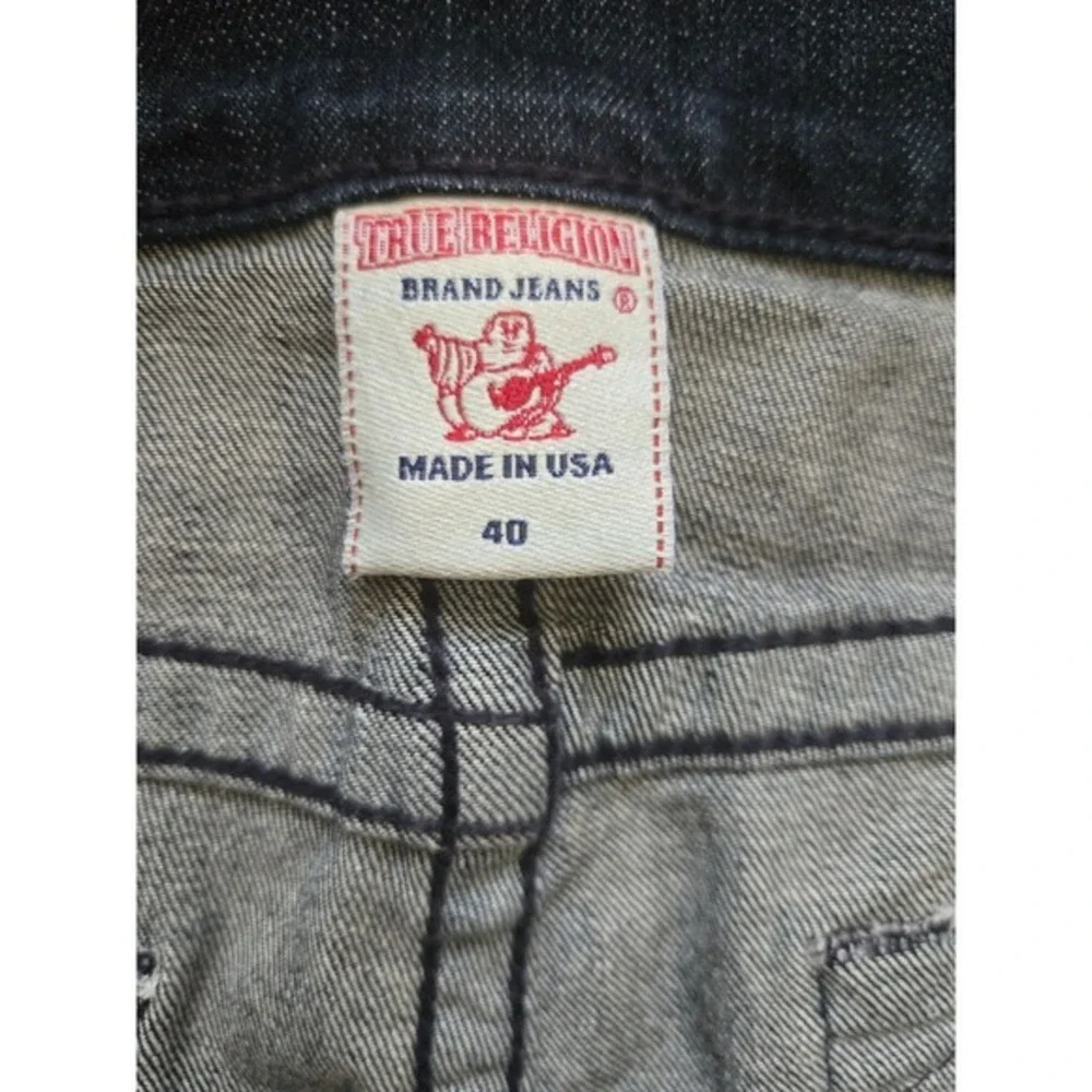 True Religion Camo Straight Leg Jeans‎ Size 40 Dark Wash Y2K