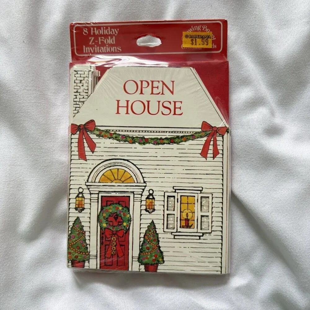 NEW Christmas Holiday Invitations Envelopes Vintage 80s‎ 90s (24) Junk Journal
