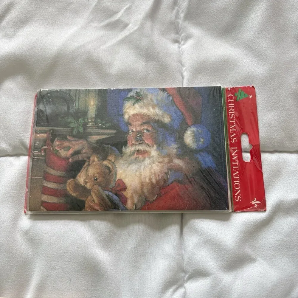 NEW Christmas Holiday Invitations Envelopes Vintage 80s‎ 90s (24) Junk Journal