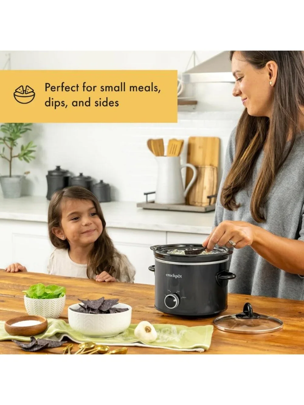 2-Quart Manual Slow Cooker for Small Meals, Dips & Sides - Dishwasher Safe