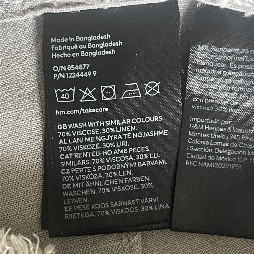 H&M light gray