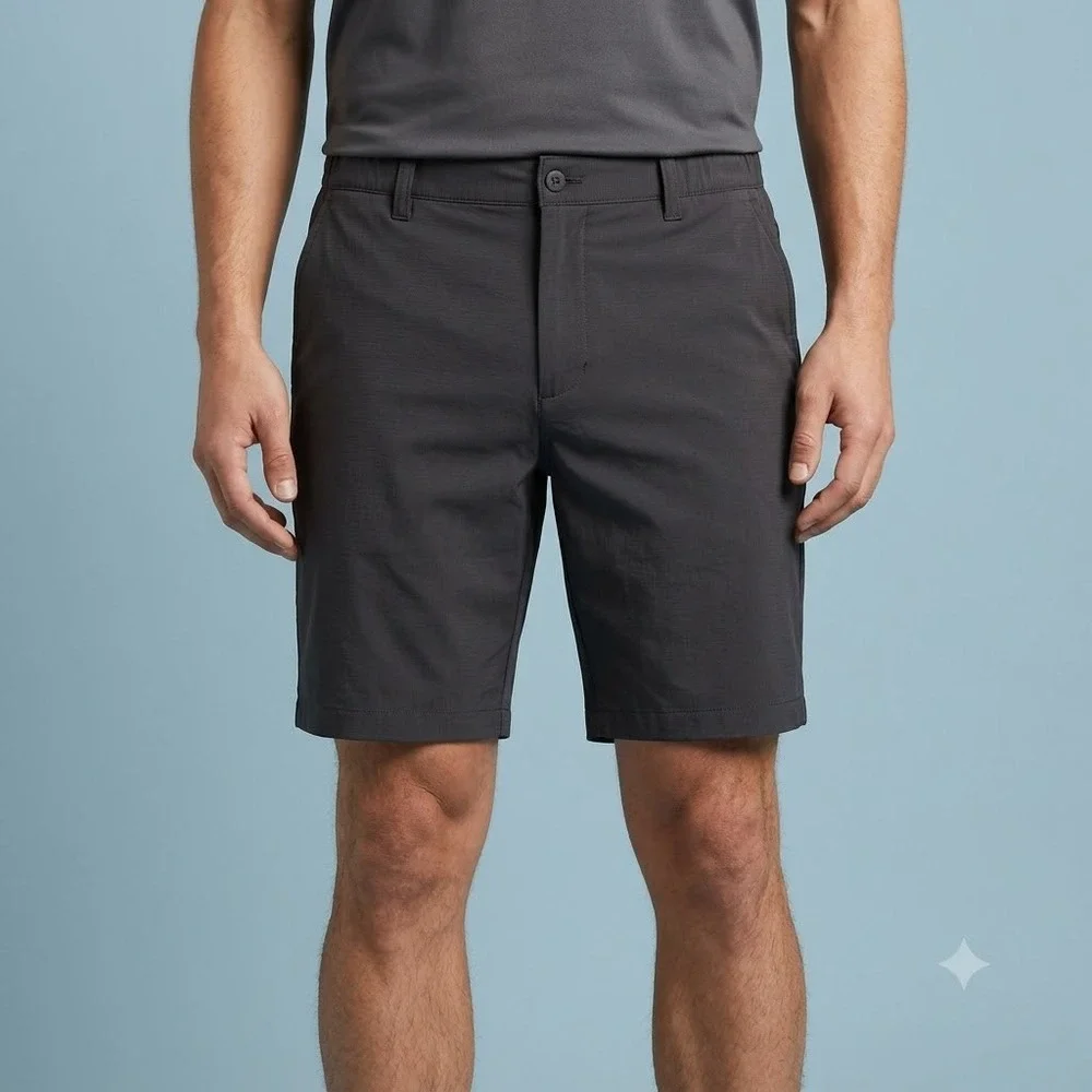 Banana Republic Flat Front‎ Stretch Shorts Mens 38 Black Casual