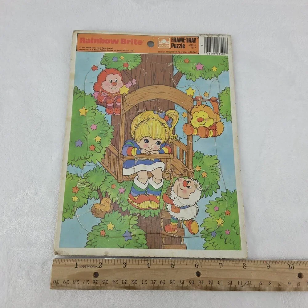 Vintage 1983 Rainbow Brite 12 Piece Frame Tray Puzzle Golden Complete