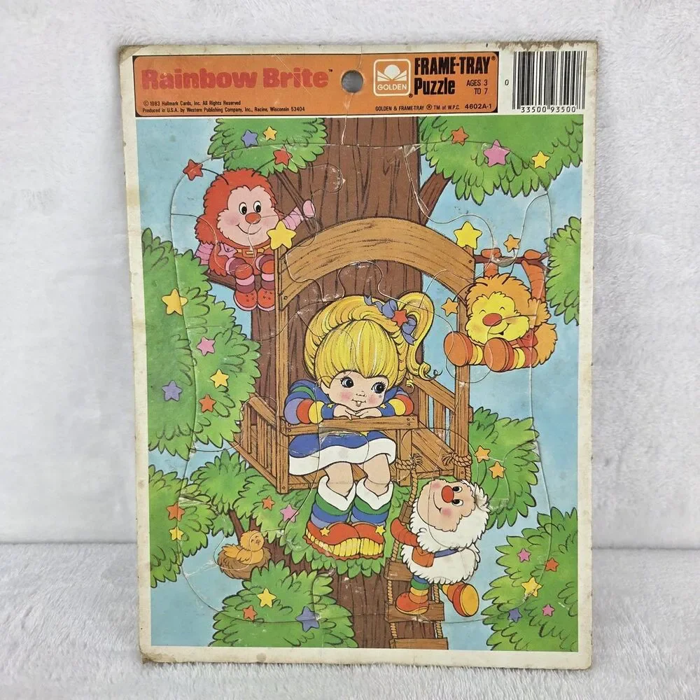 Vintage 1983 Rainbow Brite 12 Piece Frame Tray Puzzle Golden Complete