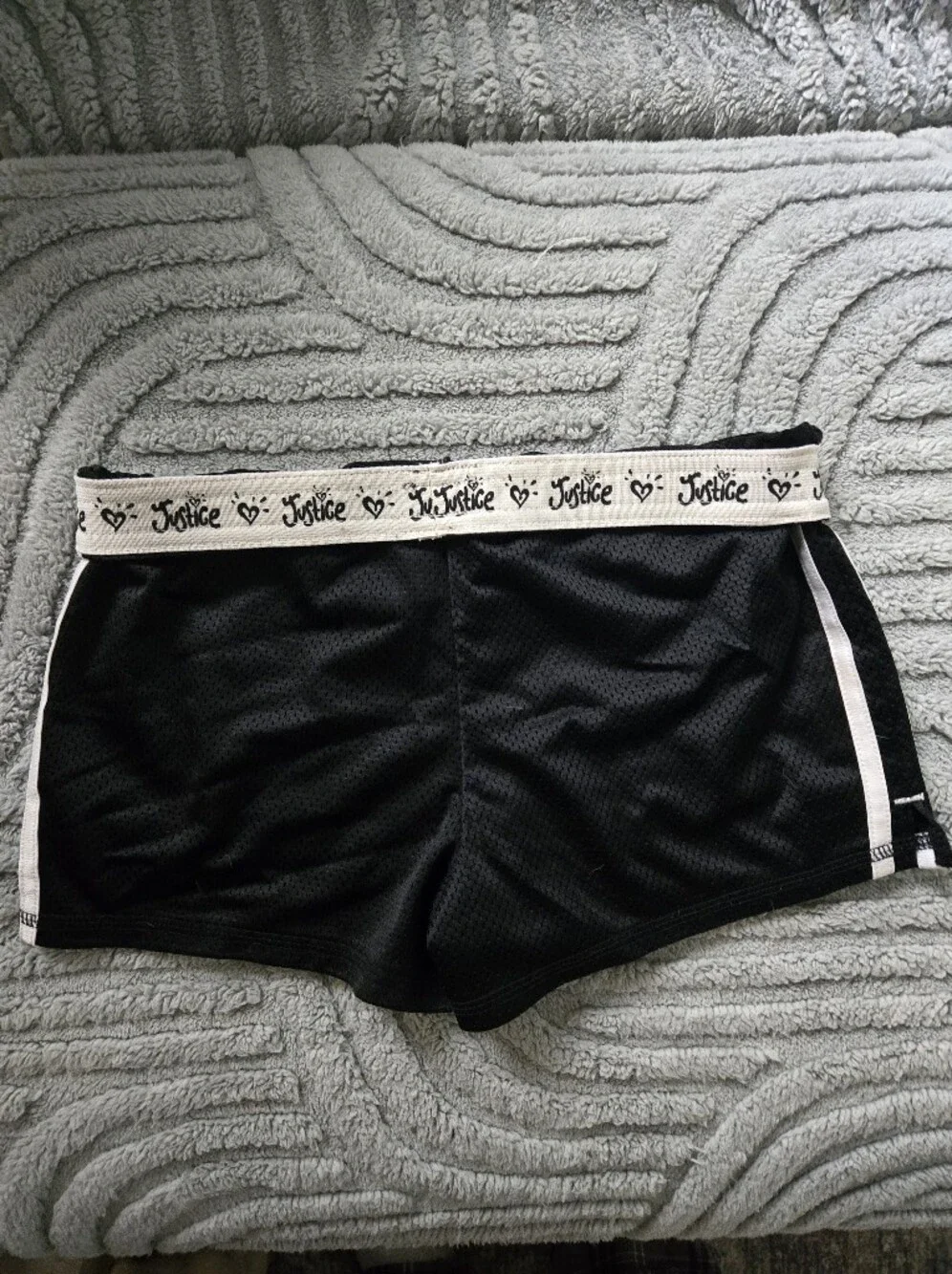 Justice black mesh