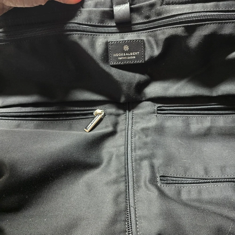 Hook‎ & Albert Grey Waxed Canvas Garment Weekender Bag Travel Carry-On Duffel