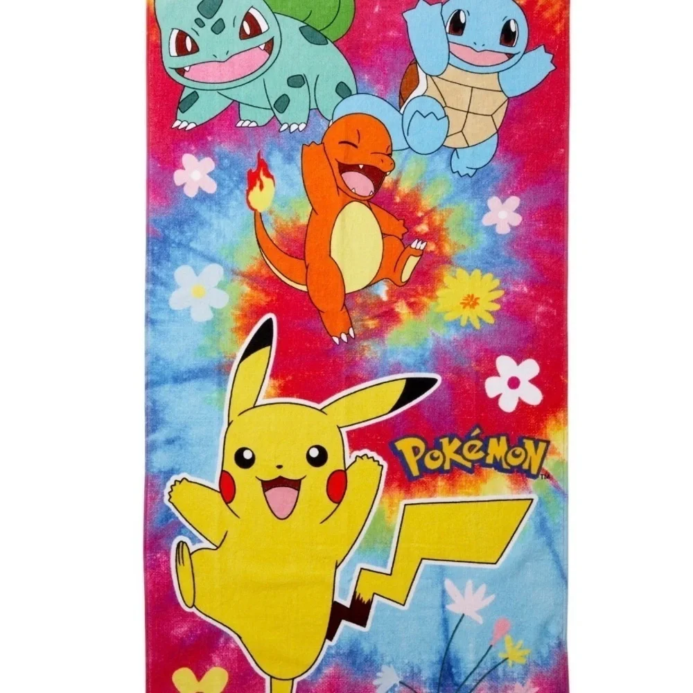 Pokémon Kids Cotton Tie Dye 2 Piece Towel and Washcloth Set