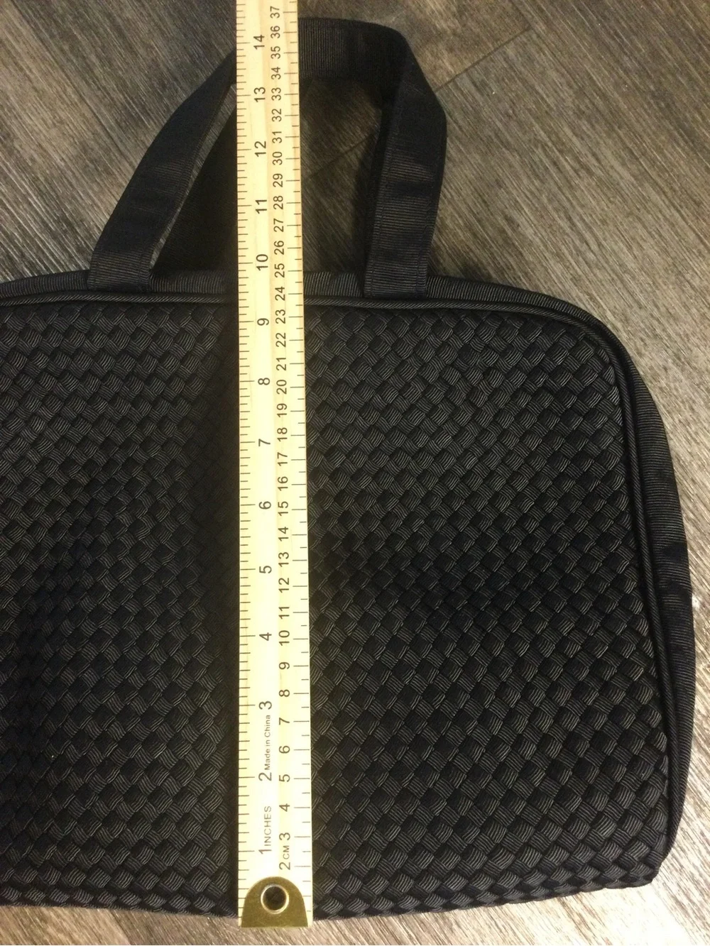 Black Woven Tote Bag - Lightweight Everyday Carry
